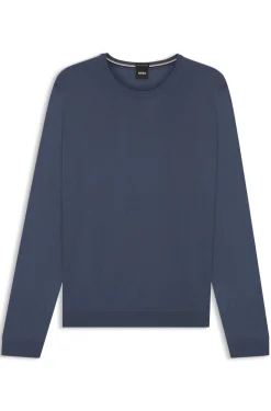 Slim-fit sweater in merino wool