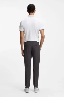 Slim-fit technical trousers with four-way stretch