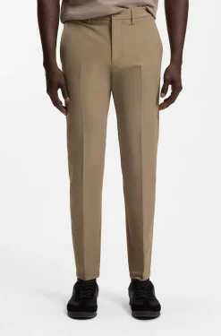 Slim-fit technical trousers with four-way stretch