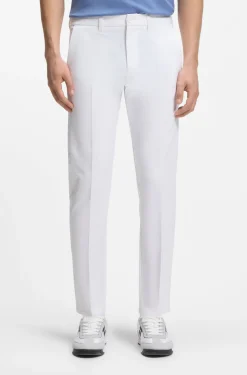 Slim-fit technical trousers with four-way stretch