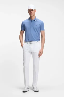 Slim-fit technical trousers with four-way stretch