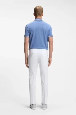 Slim-fit technical trousers with four-way stretch
