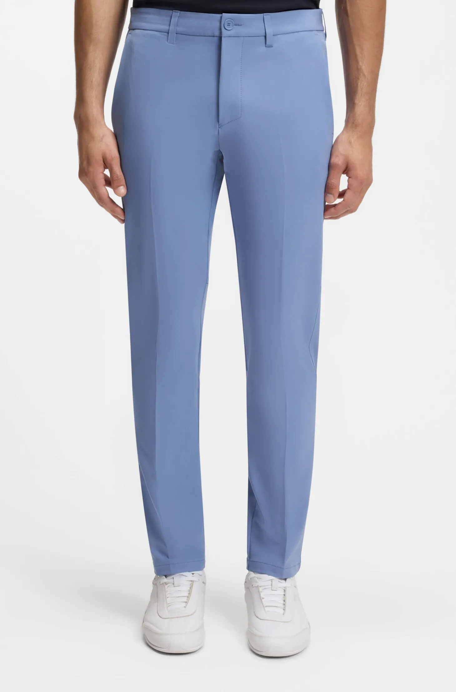 Slim-fit technical trousers with four-way stretch