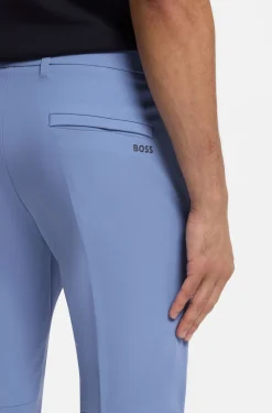 Slim-fit technical trousers with four-way stretch