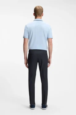 Slim-fit technical trousers with four-way stretch