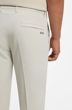 Slim-fit technical trousers with four-way stretch