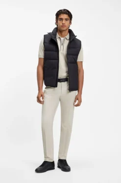 Slim-fit technical trousers with four-way stretch
