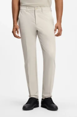 Slim-fit technical trousers with four-way stretch