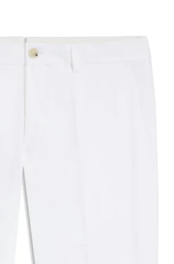 Slim-fit trousers in cotton, silk and stretch