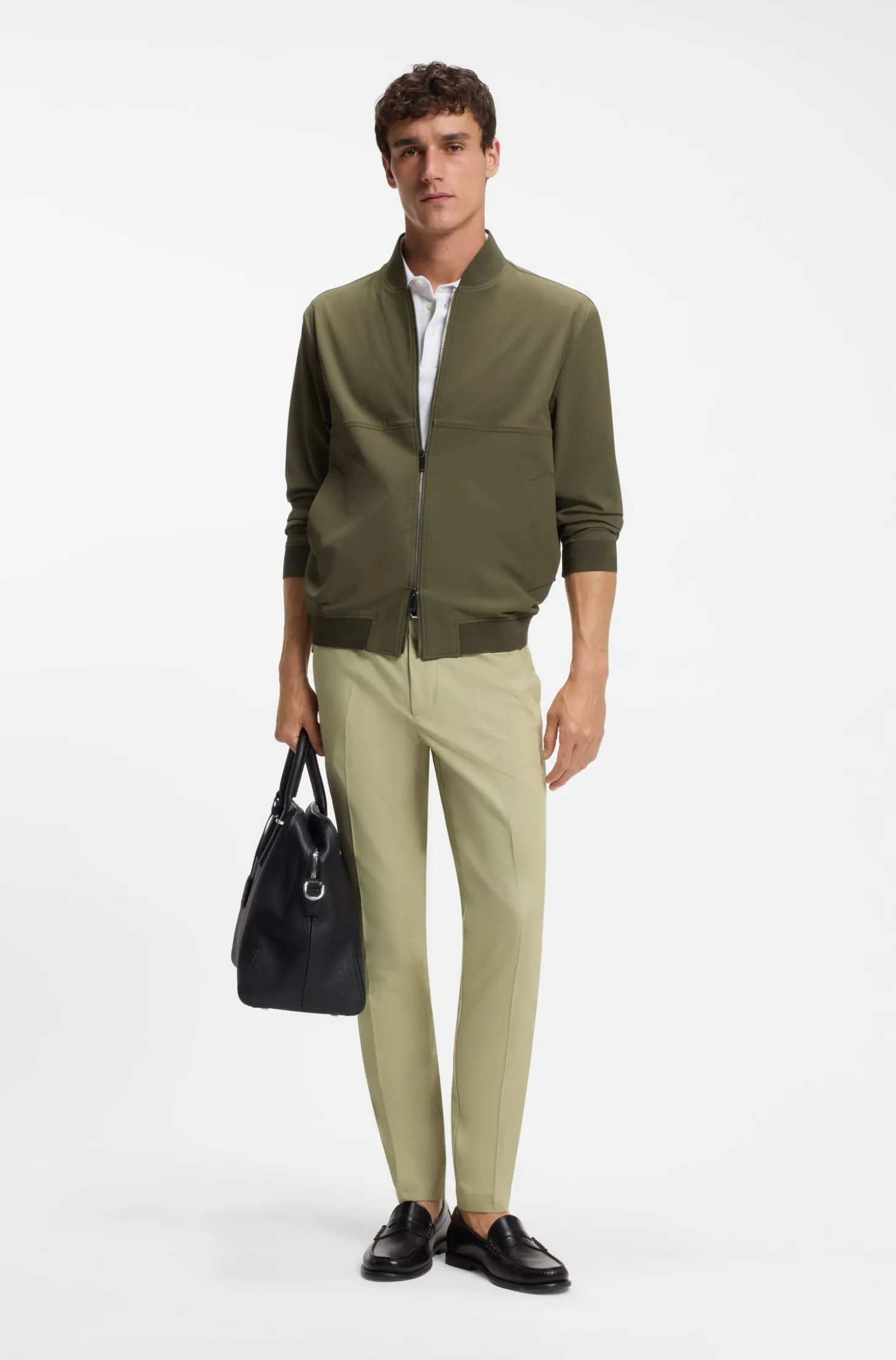 Slim-fit trousers in four-way stretch fabric