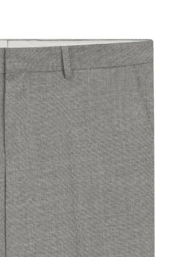Slim-fit trousers in micro-patterned stretch wool
