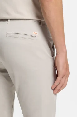 Slim-fit trousers in overdyed stretch satin