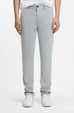 Slim-fit trousers in overdyed stretch satin