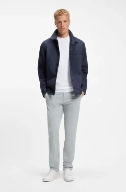 Slim-fit trousers in overdyed stretch satin