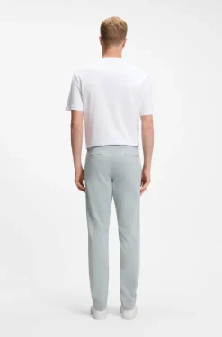 Slim-fit trousers in overdyed stretch satin