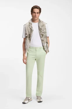 Slim-fit trousers in overdyed stretch satin