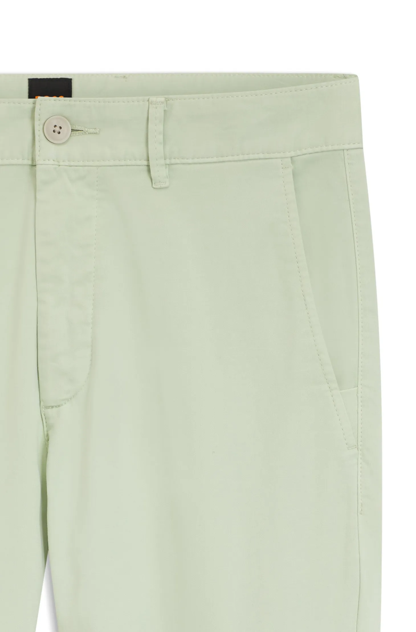 Slim-fit trousers in overdyed stretch satin