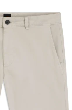 Slim-fit trousers in overdyed stretch satin