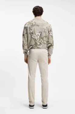 Slim-fit trousers in overdyed stretch satin