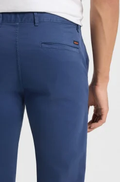Slim-fit trousers in overdyed stretch satin
