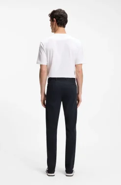 Slim-fit trousers in overdyed stretch satin