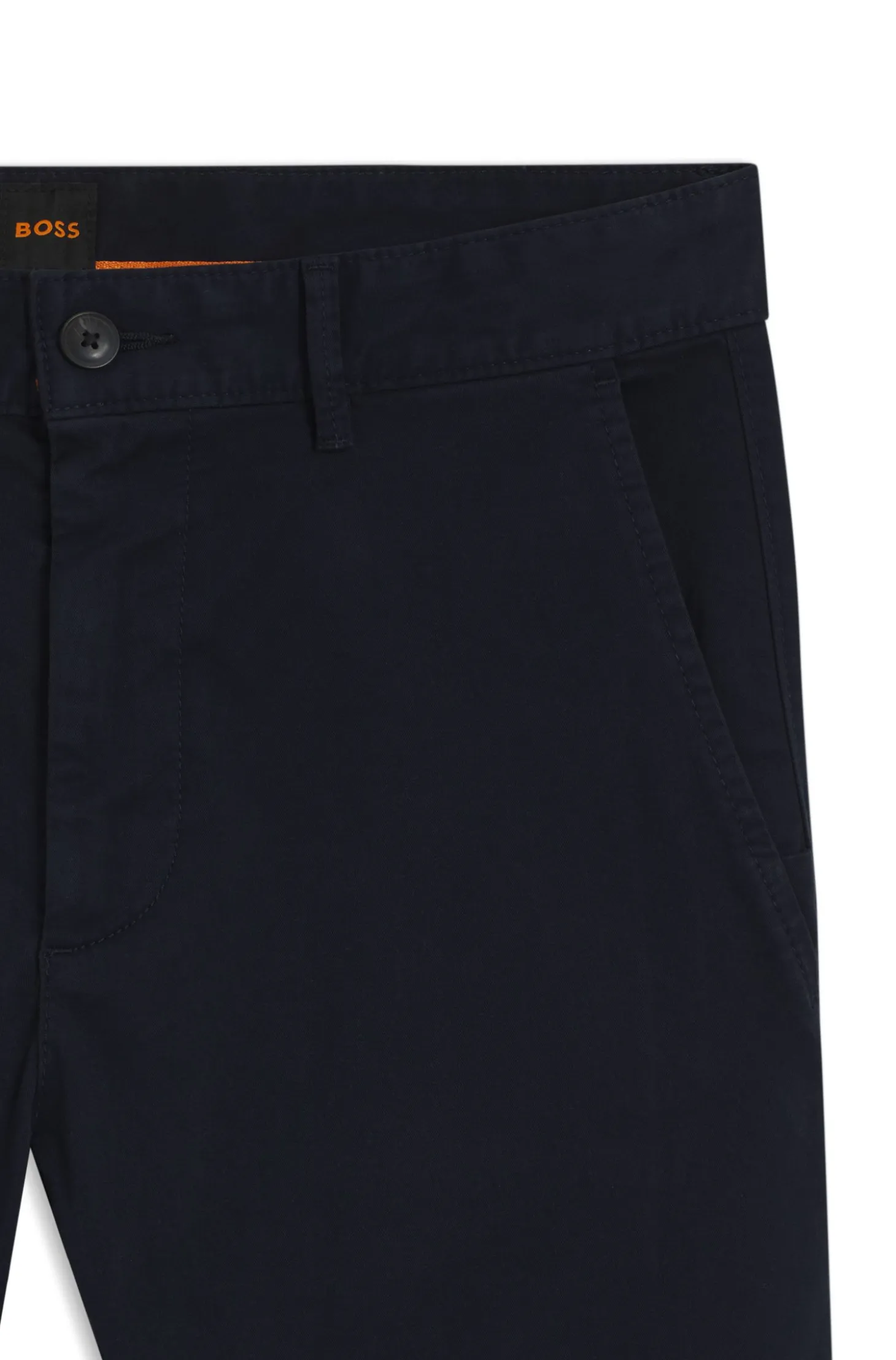 Slim-fit trousers in overdyed stretch satin