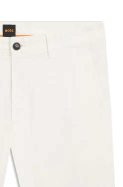Slim-fit trousers in overdyed stretch satin
