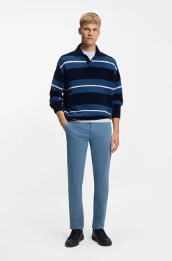 Slim-fit trousers in overdyed stretch satin