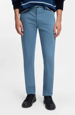 Slim-fit trousers in overdyed stretch satin