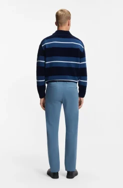 Slim-fit trousers in overdyed stretch satin