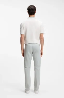 Slim-fit trousers in overdyed stretch satin