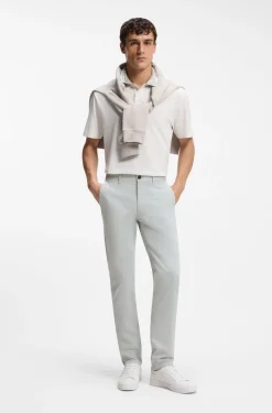 Slim-fit trousers in overdyed stretch satin