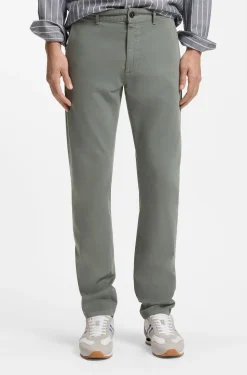 Slim-fit trousers in overdyed stretch satin