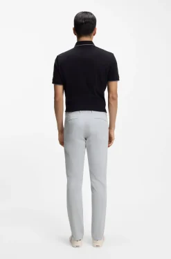 Slim-fit trousers in overdyed stretch satin