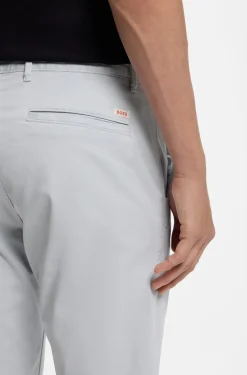 Slim-fit trousers in overdyed stretch satin