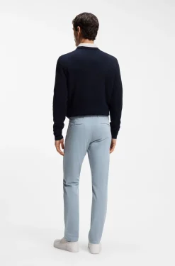 Slim-fit trousers in overdyed stretch satin