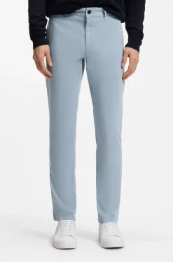 Slim-fit trousers in overdyed stretch satin
