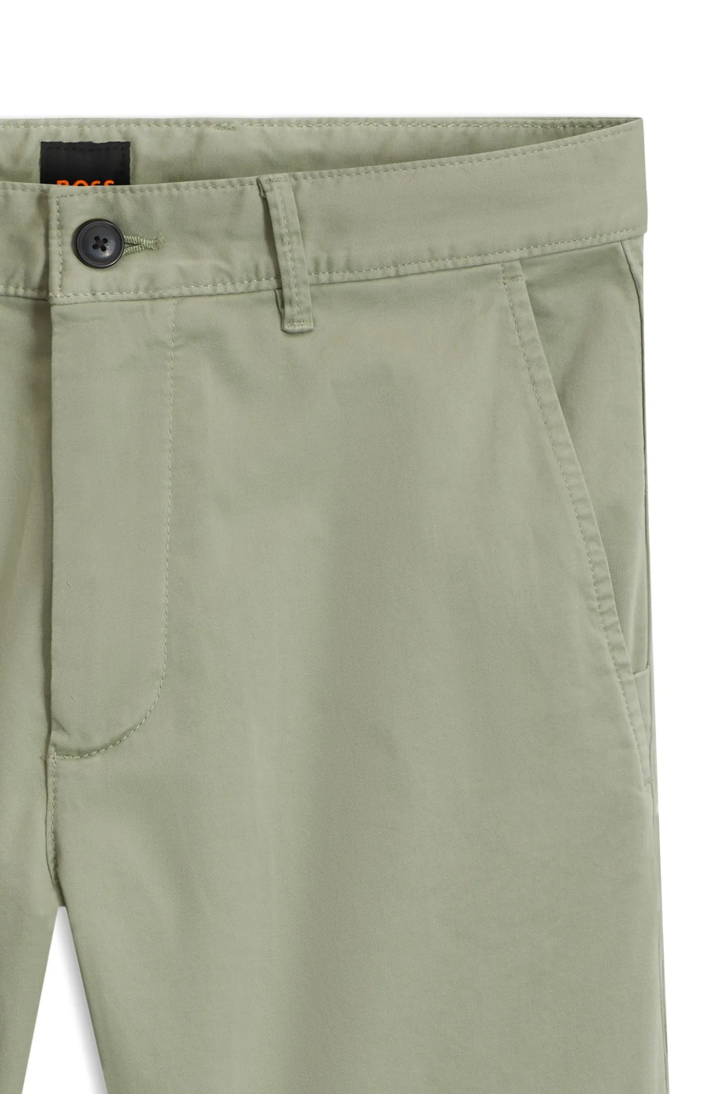 Slim-fit trousers in overdyed stretch satin