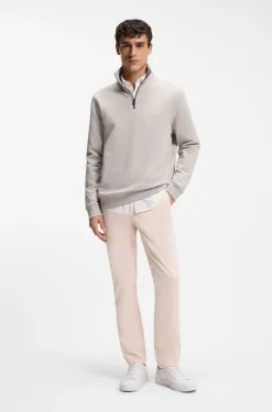 Slim-fit trousers in overdyed stretch satin