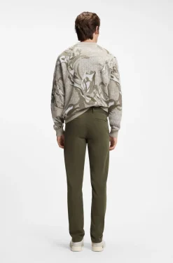 Slim-fit trousers in overdyed stretch satin