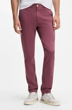 Slim-fit trousers in overdyed stretch satin