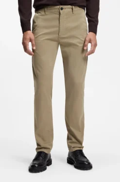 Slim-fit trousers in overdyed stretch satin