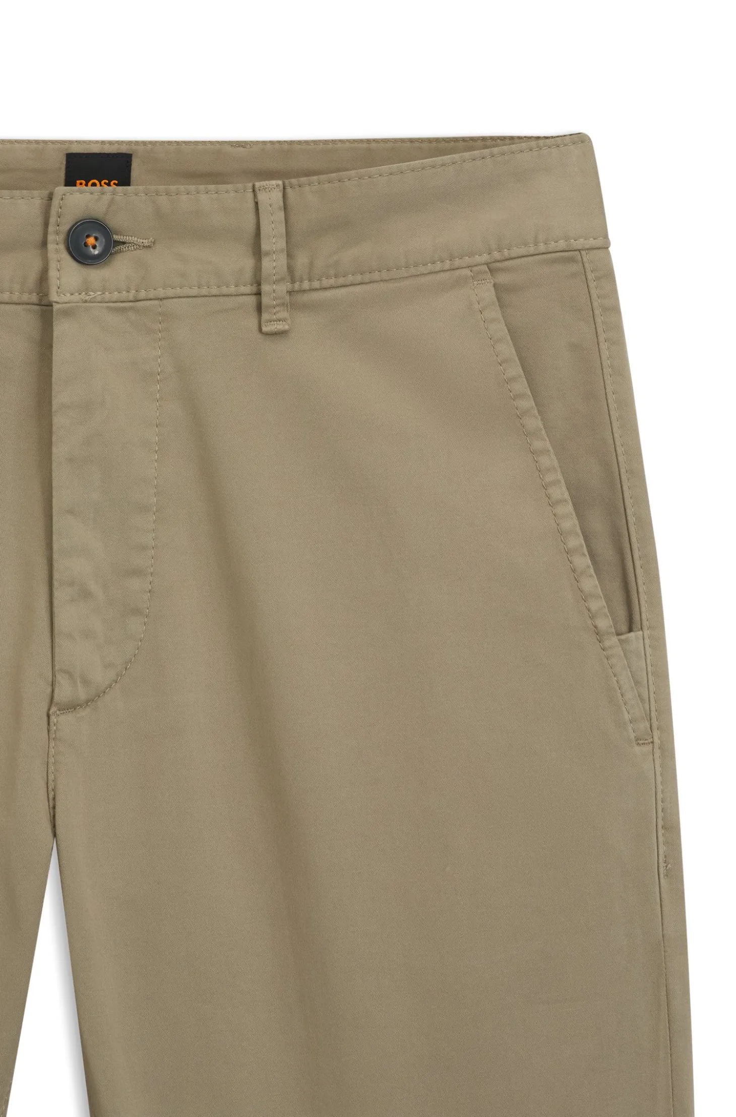 Slim-fit trousers in overdyed stretch satin