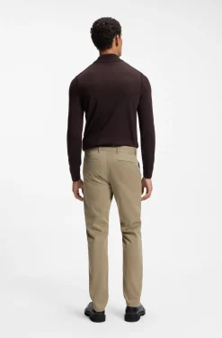 Slim-fit trousers in overdyed stretch satin