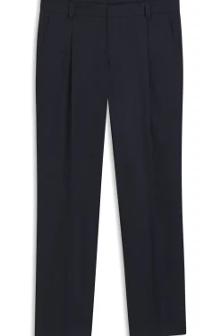 Slim-fit trousers in paper-touch stretch cotton