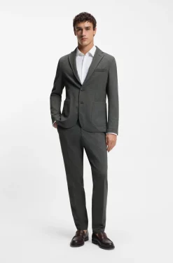 Slim-fit trousers in performance-stretch fabric
