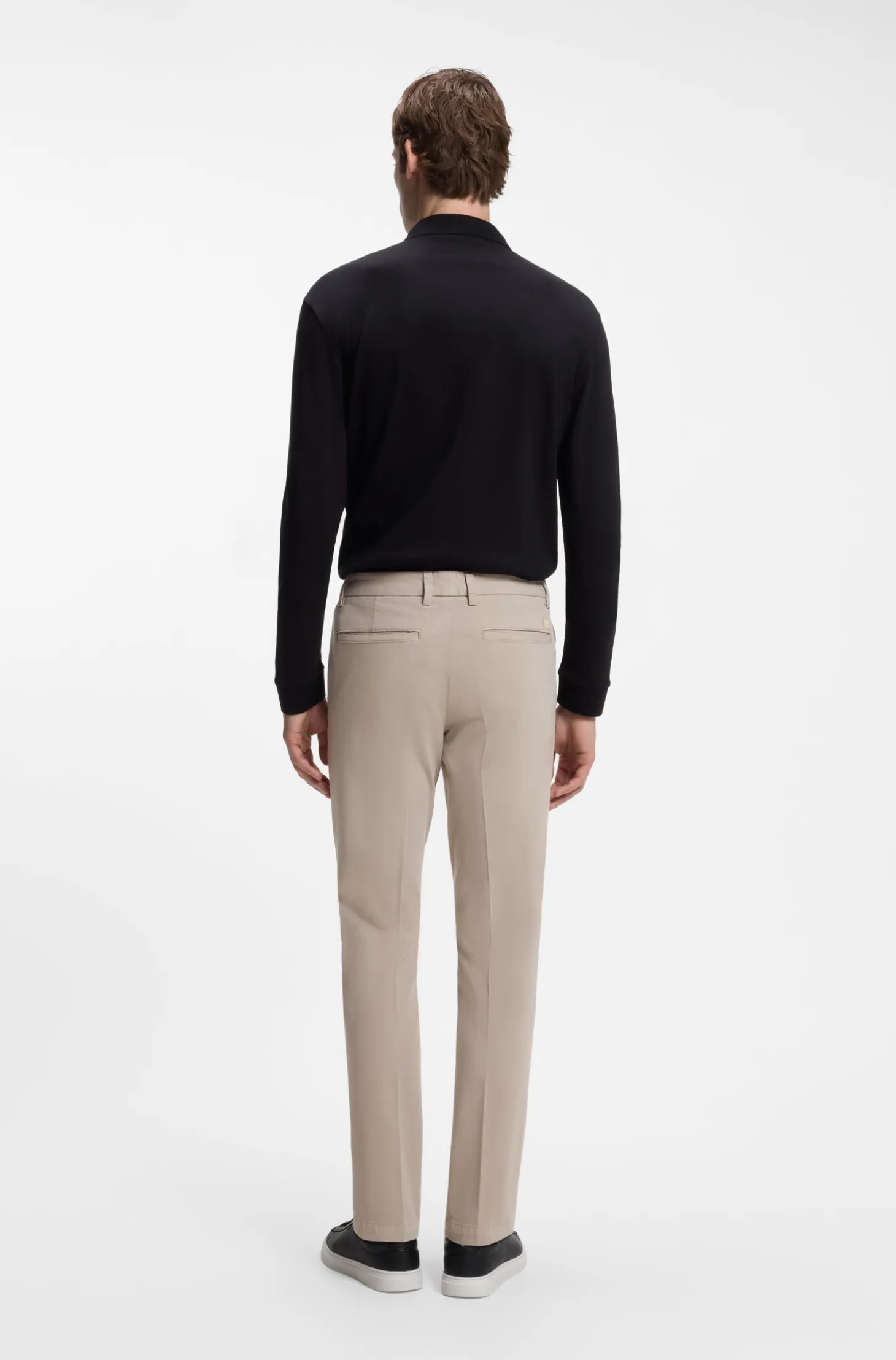 Slim-fit trousers in stretch-cotton gabardine