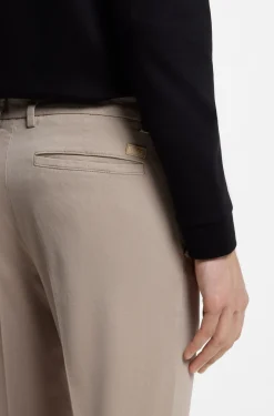 Slim-fit trousers in stretch-cotton gabardine