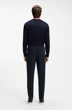 Slim-fit trousers in stretch-cotton gabardine