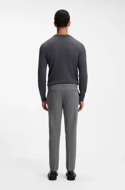 Slim-fit trousers in stretch-cotton gabardine